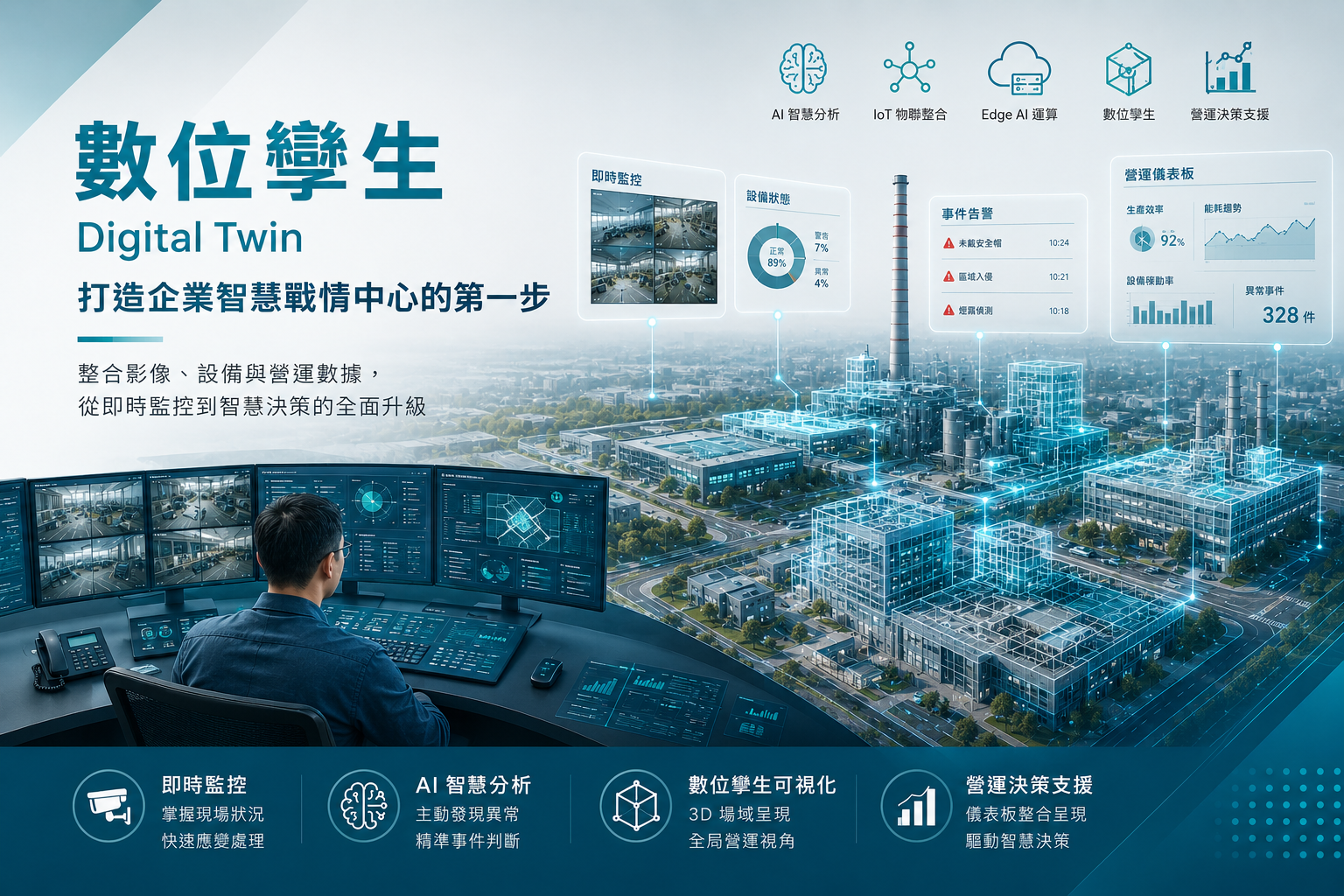 什麼是數位孿生(Digital Twin)?打造企業智慧戰情中心的第一步